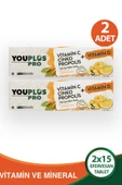 Youplus Pro Vitamin C D Çinko Propolis 15 Efervesan Tablet 2 Adet thumbnail 1