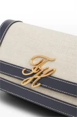 TH SCRIPT FLAP CROSSOVER CANVAS Kadın Mavi Çanta - AW0AW18737 thumbnail 5