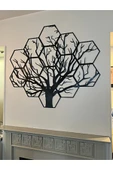 TuransoyCraft Hexagonal Ağaç Duvar Dekoru 60 Cm thumbnail 1