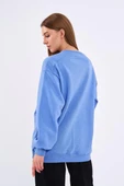 Mavi Kadın Pamuklu Oversize Basic Bisiklet Yaka Sweatshirt thumbnail 3
