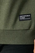 Erkek Haki Basic Bisiklet Yaka Sweatshirt thumbnail 3