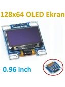 0.96 inch 128X64 I2C OLED Ekran - SSD1306 - Beyaz thumbnail 4