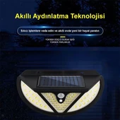 Mx-118 118 Smd Ledli Hareket Sensörlü Üç Modlu Solar Duvar Lambası thumbnail 3