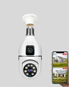 Ampul Tipi Kamera 2Mp Lensli Full Görüntü Akıllı Hareket Algılama thumbnail 2