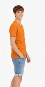 Genç Erkek Çocuk V Yaka Tişört Model - Turuncu thumbnail 2