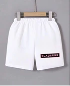 Kadın Beli Lastikli Baskılı Mini Şort - Beyaz thumbnail 1