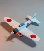 Riti Design - Zero - A6M Zero Savaş Uçağı 3D Model Kit Kartı Maketi thumbnail 3
