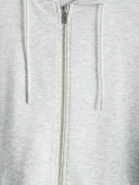 LCWAIKIKI Basic Beyaz Kapüşonlu Oversize Kadın Fermuarlı Sweatshirt thumbnail 7