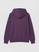 LCWAIKIKI Basic Mor Kapüşonlu Oversize Kadın Fermuarlı Sweatshirt thumbnail 6