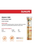 Sunlife Vitamin C 1000 mg 20 Efervesan Tablet thumbnail 2