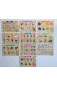 Kubbehan Ahşap Puzzle 10'lu Set Eğitici Oyuncak thumbnail 1