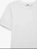 Pamuklu Slim Fit Kısa Kollu Bisiklet Yaka Basic Tişört thumbnail 6