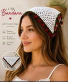 El örgüsü Kalpli Bayan Bandana thumbnail 1
