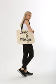 Baghashtag Love İs Magic Baskılı Kanvas Bez Çanta thumbnail 5