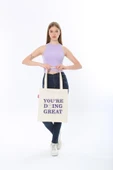 Baghashtag You Are Doing Great Baskılı Bez Çanta thumbnail 2
