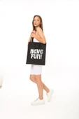 Baghashtag Siyah Bez Çanta Have Fun Baskılı thumbnail 4