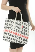 Baghashtag Totebaghashtag Baskılı Bez Çanta thumbnail 5
