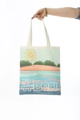 Baghashtag Beach Bag Baskılı Bez Çanta thumbnail 3