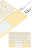 Touchpad Uyumlu Bluetooth Klavye Slim Kablosuz Wifi Q Klavye thumbnail 3