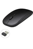 Kablosuz Mouse Fare Şarjlı Bluetooth Wireless Çift Modlu Sessiz thumbnail 2