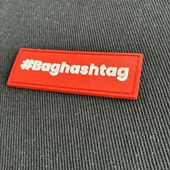 Baghashtag Siyah Gabardin Tote Çanta thumbnail 5