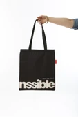 Baghashtag İmpossible Baskılı Bez Çanta thumbnail 3