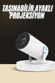 Ayaklı Projeksiyon Taşınabilir Mini Projektör Sinema Projektörü Android thumbnail 2