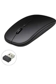 Kablosuz Mouse Fare Şarjlı Bluetooth Wireless Çift Modlu Sessiz thumbnail 1