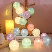 2m 10 LED Renkli Top Lamba thumbnail 1