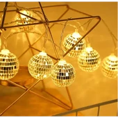 2m 10 LED Pilli Disko Toplu Işık thumbnail 5