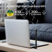 TP-LINK ARCHER T2U PLUS AC600 KABLOSUZ USB ADAPTOR thumbnail 3