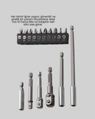 Ergonomik 16 Parça Bits Tornavida Uç ve Adaptör Seti thumbnail 5