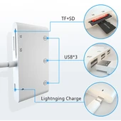 Ally İPhone Lightning To TfSd Card Reader Usb 3.Kamera Adaptörü-1852 thumbnail 5