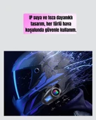 IP65 Suya Dayanıklı Kask Bluetooth Kulaklık LCD Ekranlı thumbnail 4
