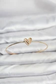 Kalp Model Gold Renk Bileklik -1492 thumbnail 2