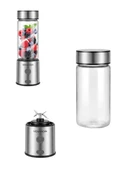 USB Type C Şarjlı Cam Blender 6 Bıçaklı Smoothie ve Shake Blender thumbnail 4