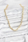 Gold Renk Pirinç Tifani Model Kadın Kolye -1492 thumbnail 1