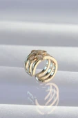 Pirinç Gold Renk Yonca Earcuff Küpe -1492 thumbnail 1