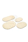Home Rattan Bambu Örgü Tabanlık Oval Set thumbnail 2