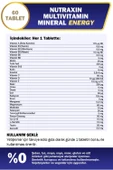 Nutraxin Multivitamin Mineral Energy 60 Tablet thumbnail 2