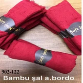 Soft İpek Bambu Pamuk Şal (a. bordo) 902-122 thumbnail 1