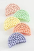 Oval Renkli Mandal Toka 6 cm thumbnail 1