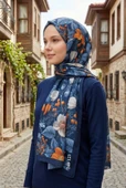 Sharell Fransız İpeği Şal (Lacivert) 249-123 thumbnail 1