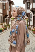 Sharell Fransız İpeği Şal (Bej) 247-119 thumbnail 1
