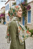 Sharell Fransız İpeği Şal (Yeşil) 248-124 thumbnail 1