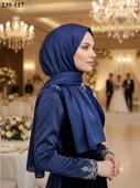 JanJan Abiye Şal (Lacivert) 239-117 thumbnail 1
