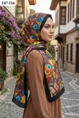 Sharell Fransız İpeği Şal (Kahve) 247-116 thumbnail 1