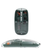 Bluetooth ve 2.4G USB Destekli Pilli Kablosuz Şeffaf Mouse thumbnail 5