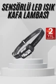 Sensörlü Şarjlı Type-c Şarj Işıklı Kafa Lambası Kamp Lambası thumbnail 1