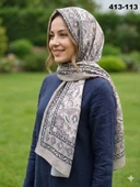 Soft İpek Etnik Desen Soft Şal 413-113 thumbnail 1